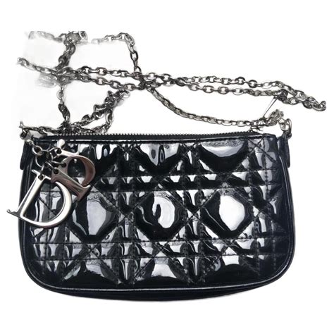 Borsa media Lady Dior In velluto di pelle di capra nero con 